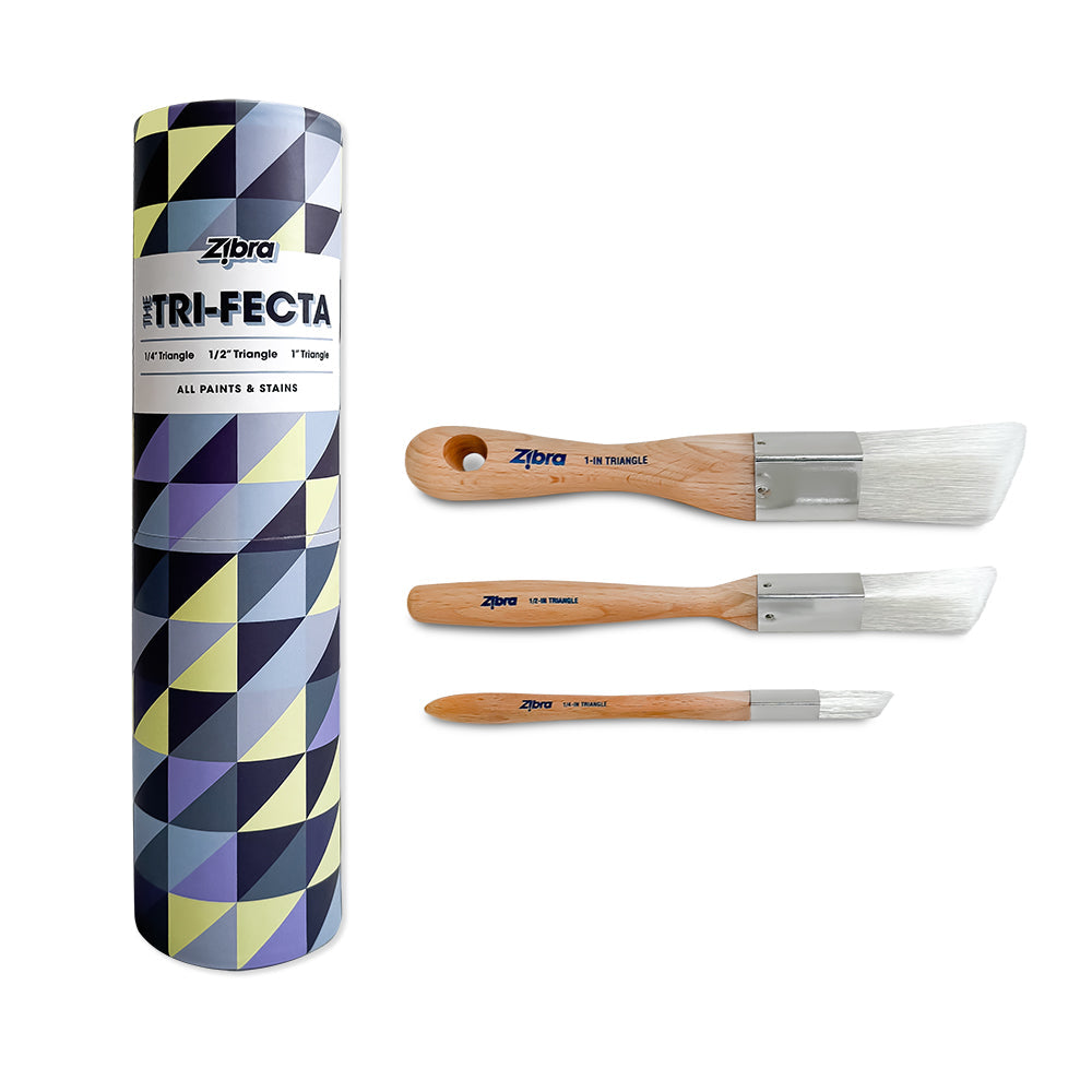 Trifecta - Triangle Paintbrush 3 piece set