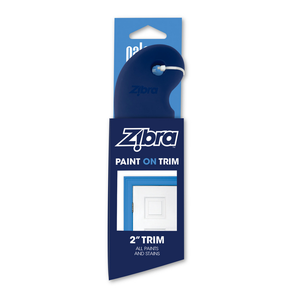 ergonomic blue handle paint brush in package